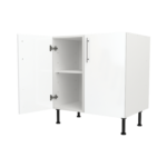 Modern Pre Assembled 800mm fitted kitchen universal base unit white gloss