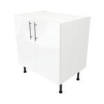 Modern Pre Assembled 800mm fitted kitchen universal base unit white gloss