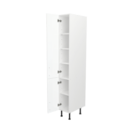 Modern Pre Assembled 300mm Tall Kitchen Larder fitted unit white gloss